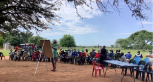 MEL Monitor Community engagement meeting-Farm Ondera, Guinas Constituency, Oshikoto Region.